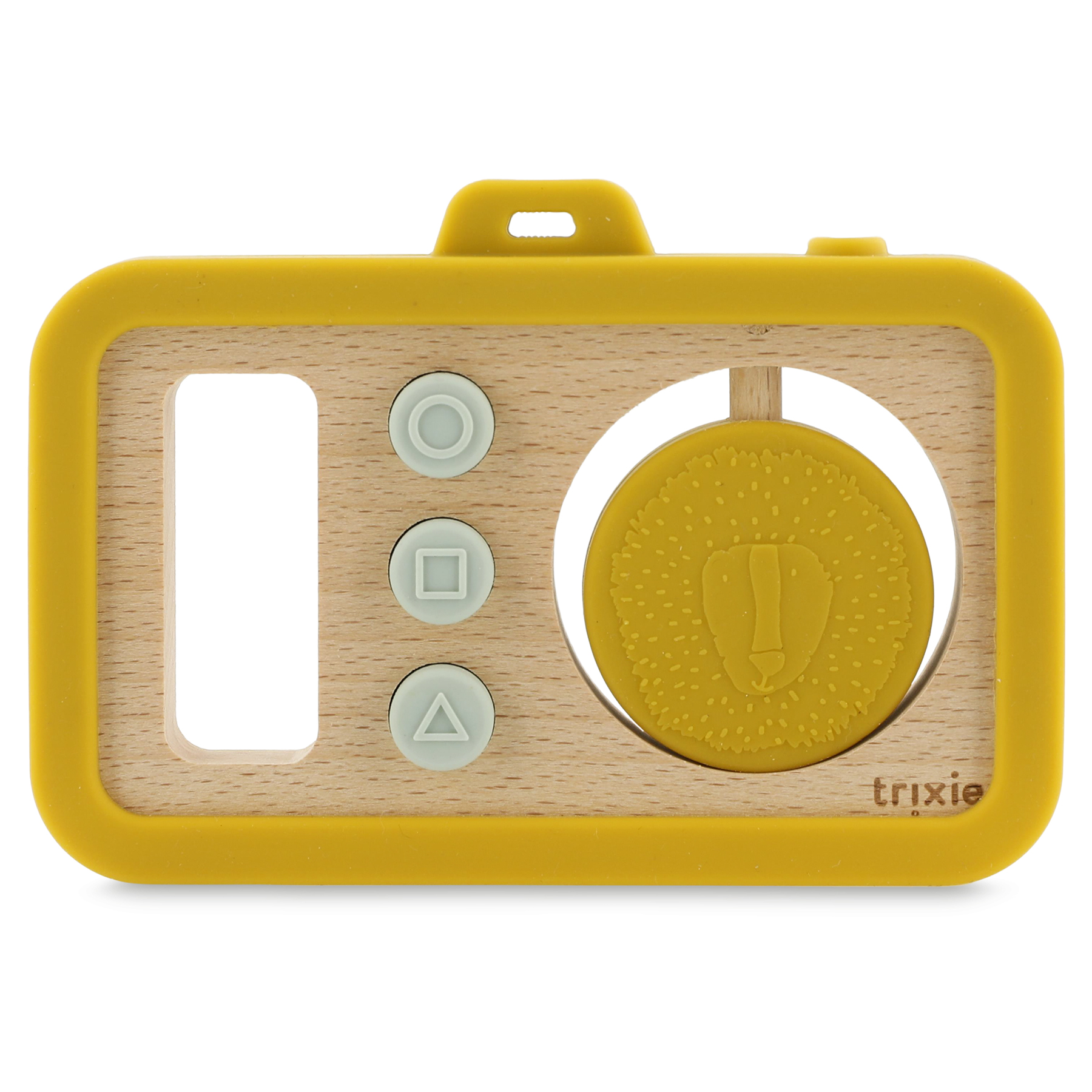 Houten baby camera met siliconen - Mr. Lion